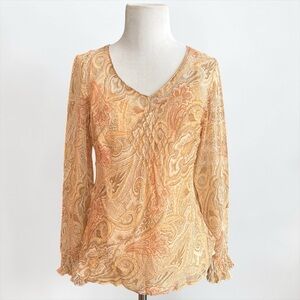 Y2K Beaded Paisley Long Sleeve Top